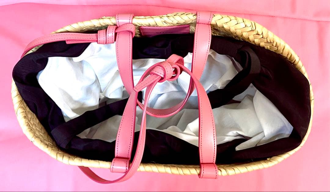 専用です。 CELINE ティーントリオンフパニエ ラフィア＆カーフスキン