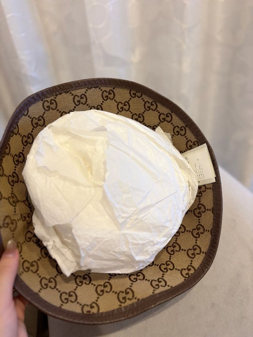 GUCCI GGパターン バケットハット Mサイズ