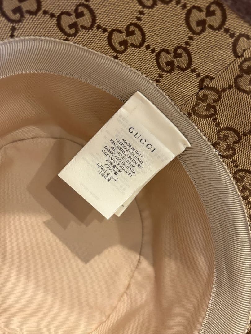 GUCCI GGパターン バケットハット Mサイズ