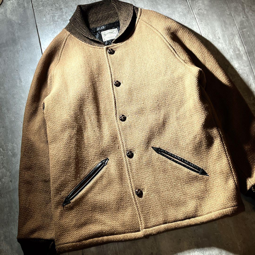 HOUSTON ファラオジャケット　スタジャン　キルティング　メルトンウール