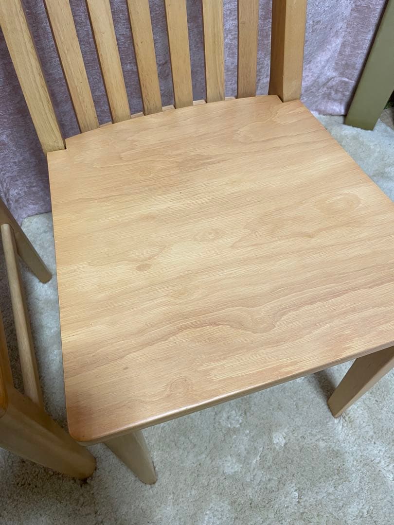 ニトリ　ダイニングチェア　2脚　木製ウィンザーチェア