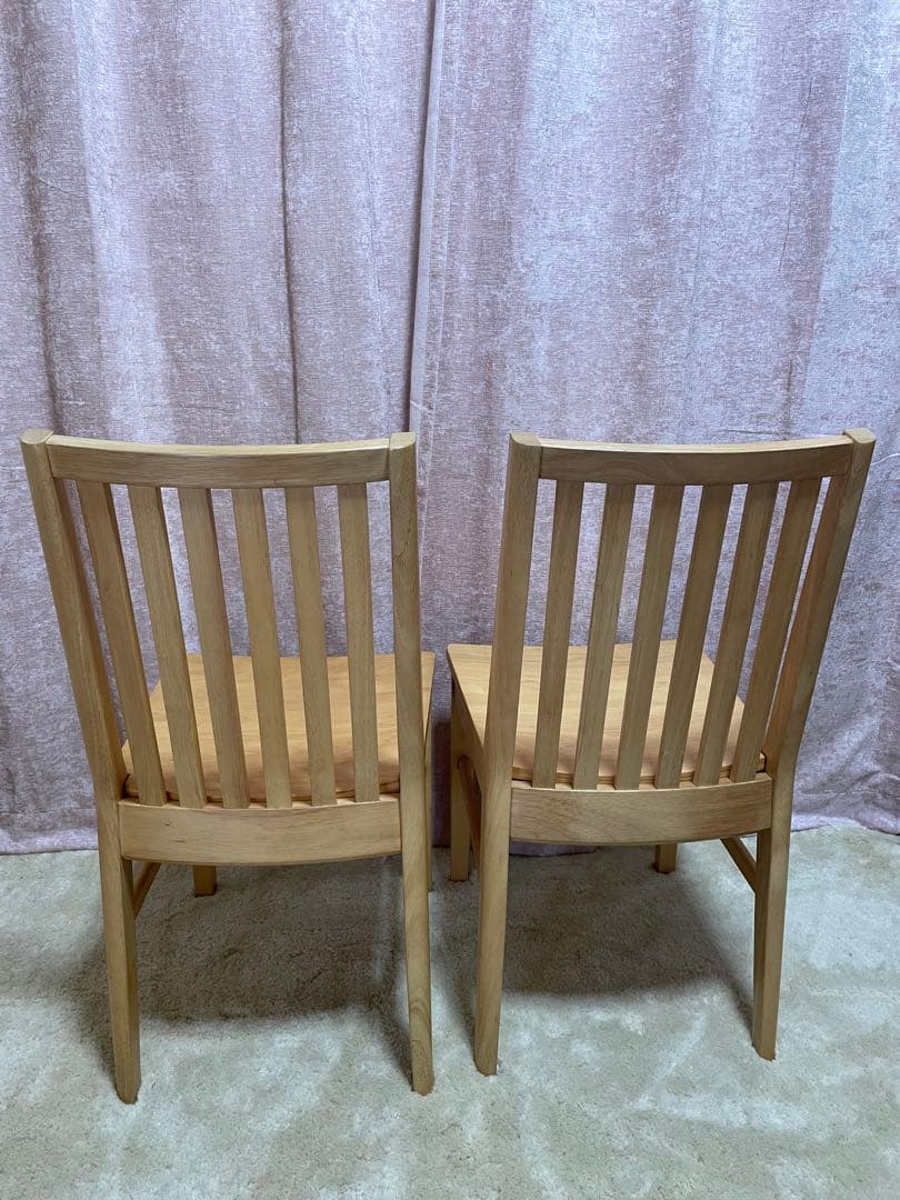 ニトリ　ダイニングチェア　2脚　木製ウィンザーチェア