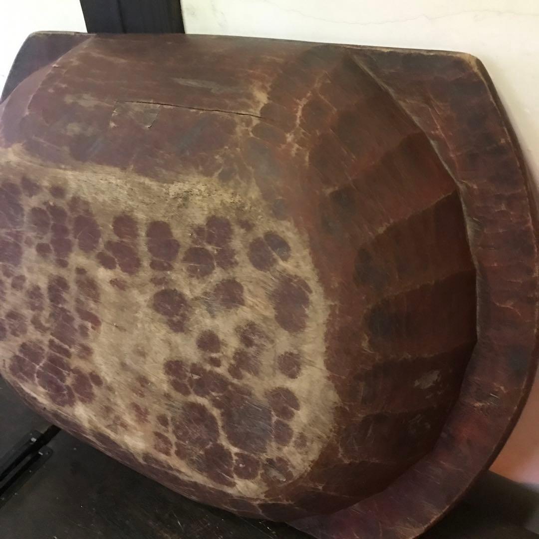 希少　ビンテージ　木製　こね鉢　くりぬき鉢　飾り　古物　古道具　手彫り　当時物