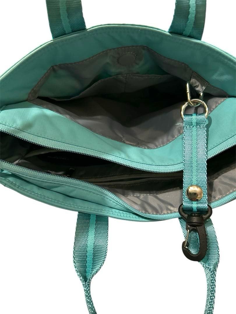 美品！使用回数少 ゼロハリバートン ターコイズ ラウンドトートバッグ