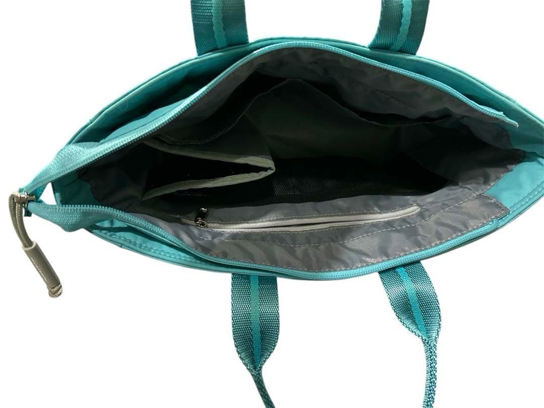 美品！使用回数少 ゼロハリバートン ターコイズ ラウンドトートバッグ