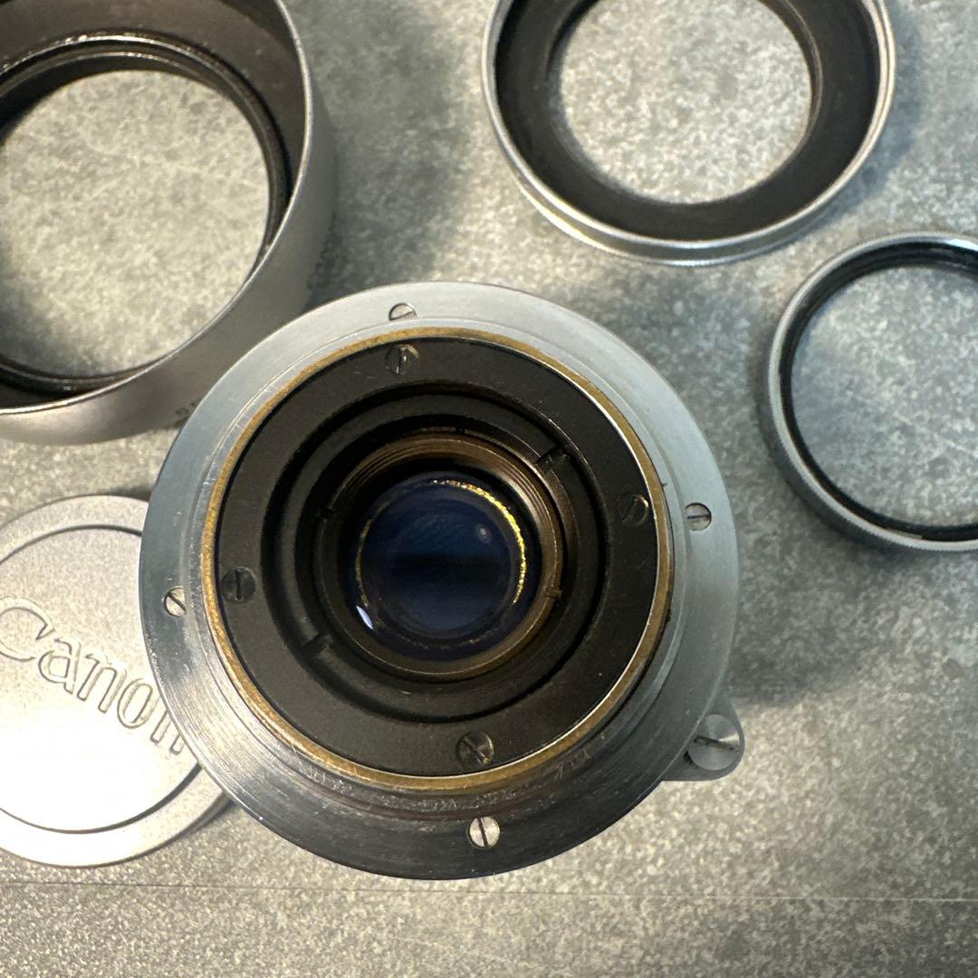キャノン-L 35mmF2.8純正メタルフード付き