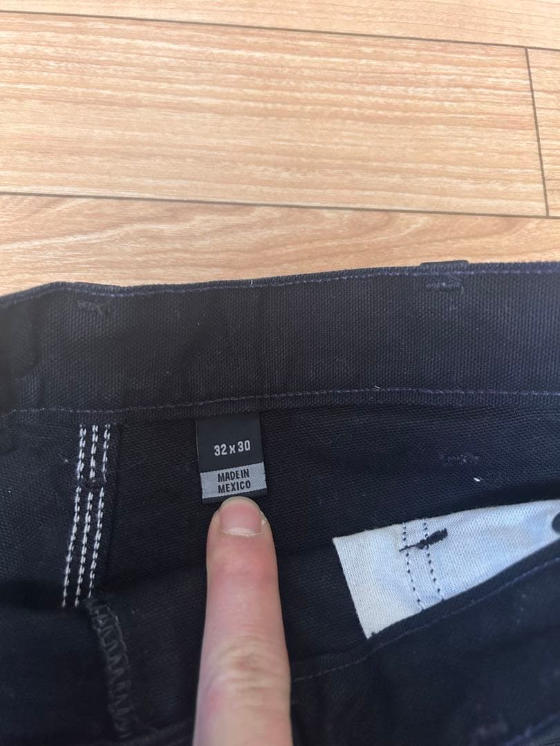 w32×L30carhartt カーハート ダブルニー　BLk