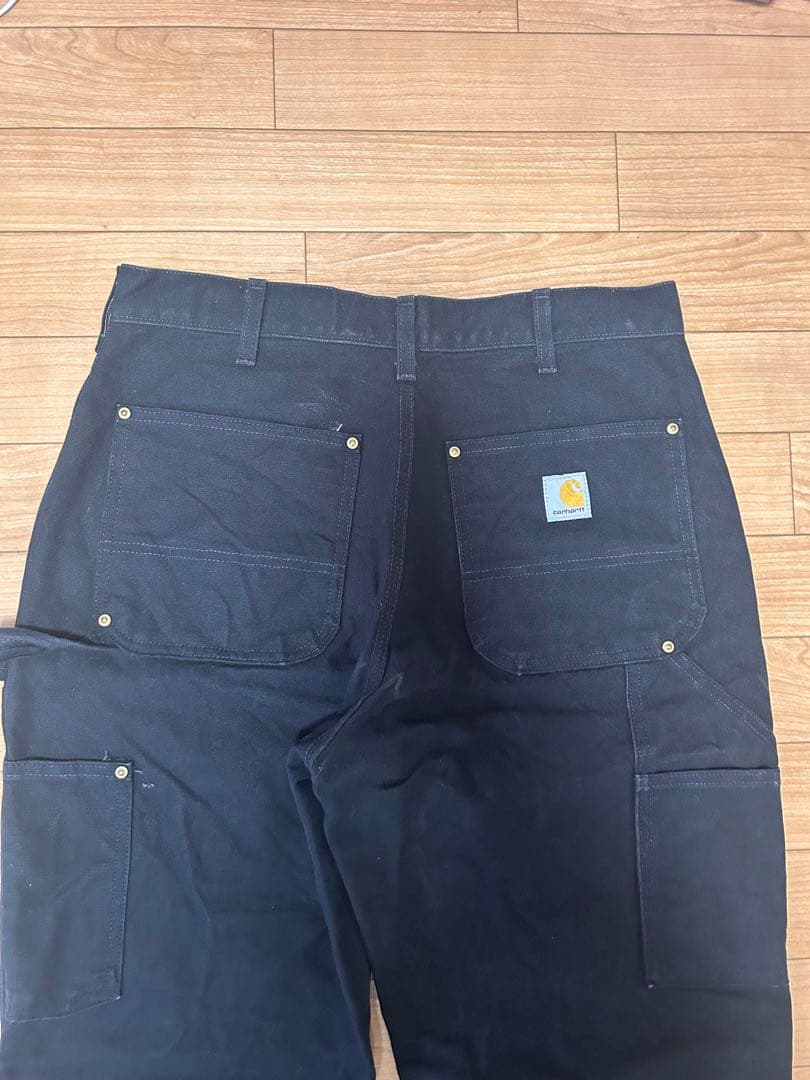 w32×L30carhartt カーハート ダブルニー　BLk