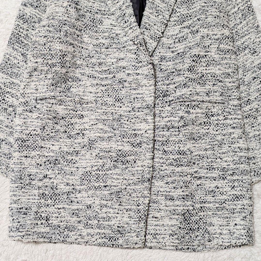 美品◎ユナイテッドアローズテーラードジャケット+プラダマフラー2点 白紺 S