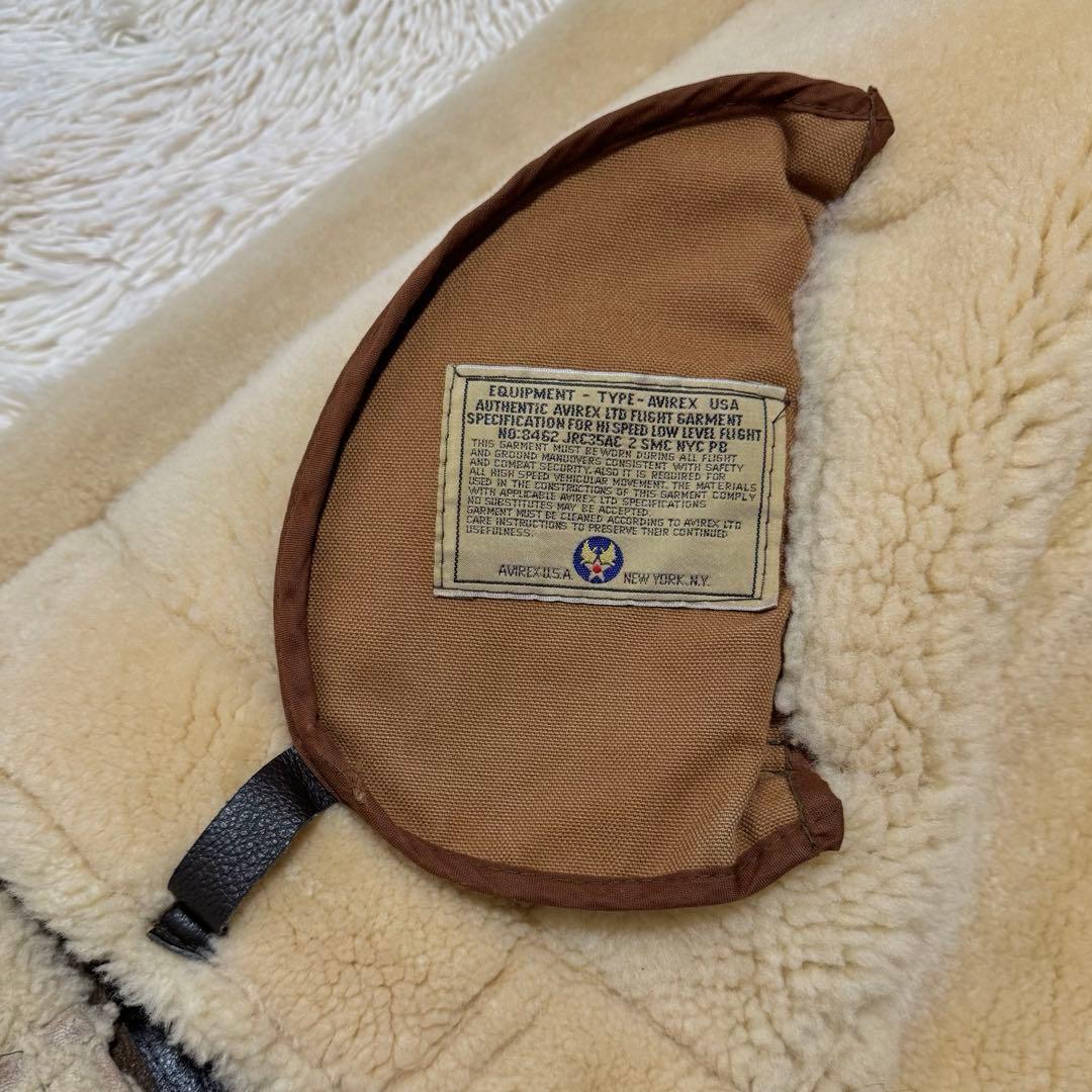 AVIREX B-3 フライトジャケット　USA製　40 ボア　　　ムートン
