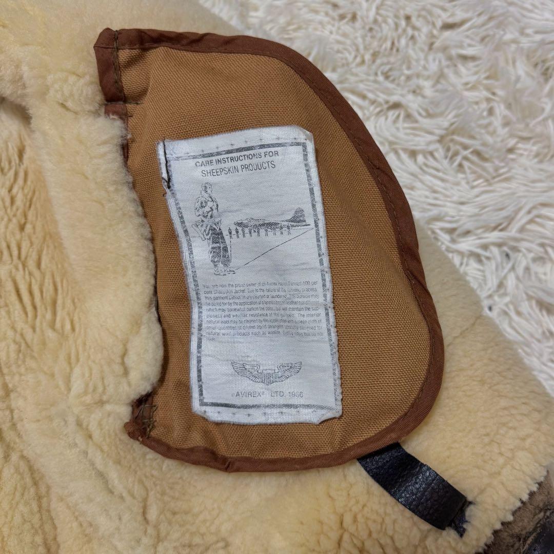 AVIREX B-3 フライトジャケット　USA製　40 ボア　　　ムートン