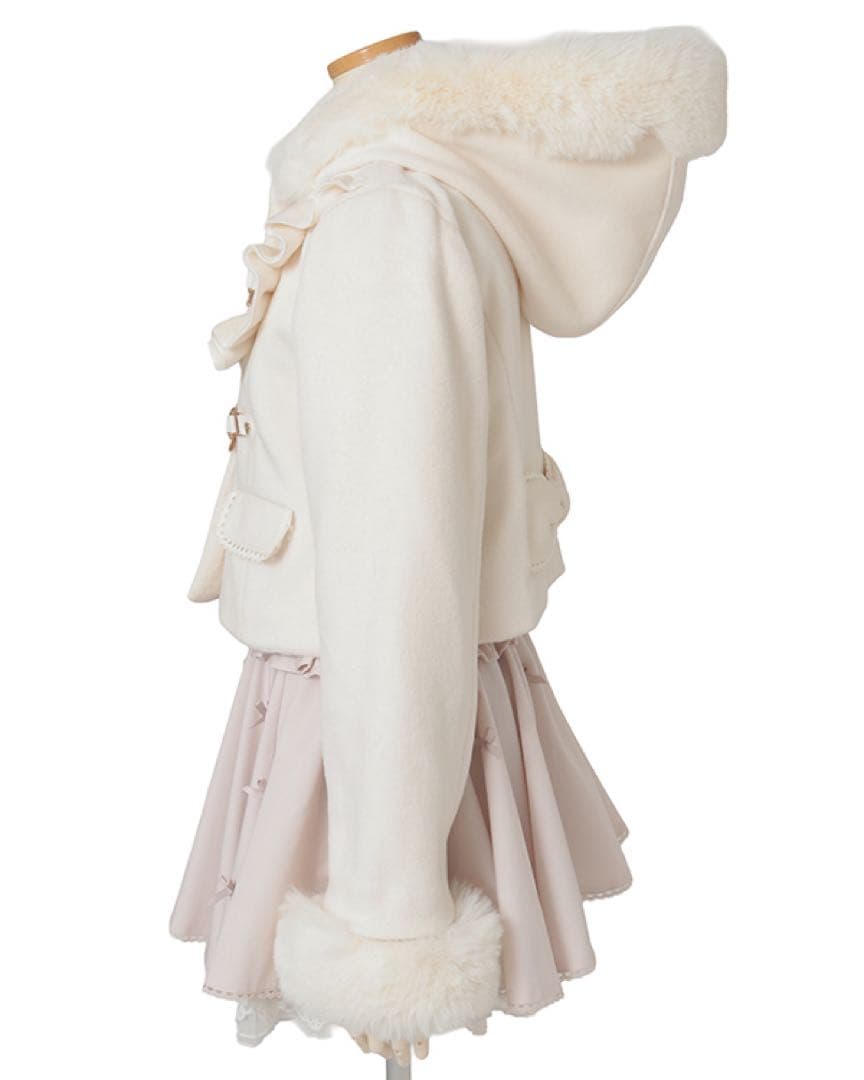 LIZLISA リズリサビジューリボンショートフードコート 公式 最安価