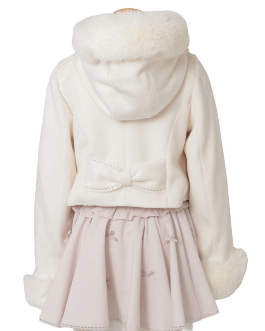 LIZLISA リズリサビジューリボンショートフードコート 公式 最安価