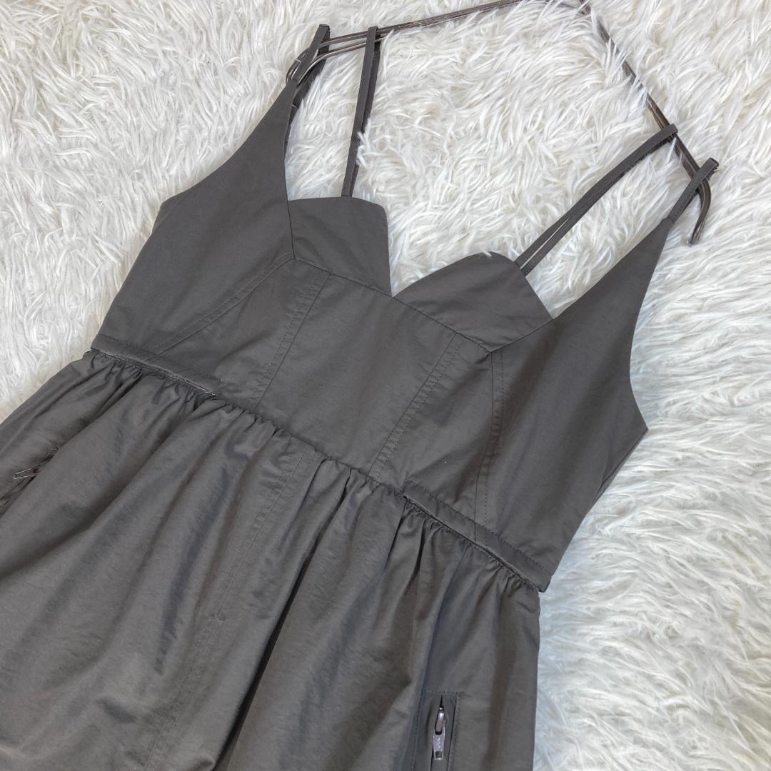 UN3D.　アンスリード　サイドオープンバルーンワンピース　36　グレー