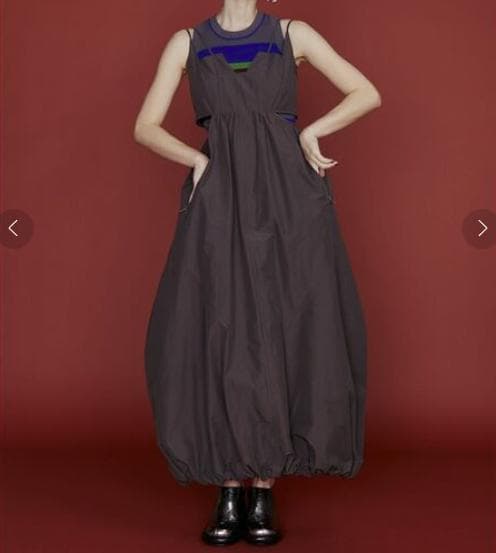 UN3D.　アンスリード　サイドオープンバルーンワンピース　36　グレー