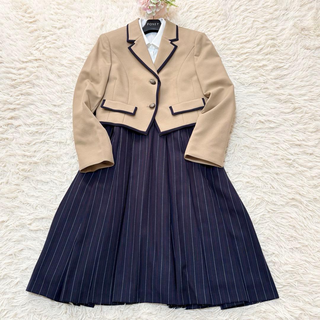 美品✨ELLE en noir プレッピージャンパースカートスーツ165