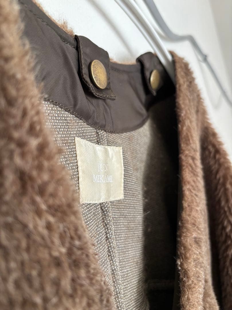 完売品★jun mikami ジュンミカミアルパカライナーコート　ボアコート
