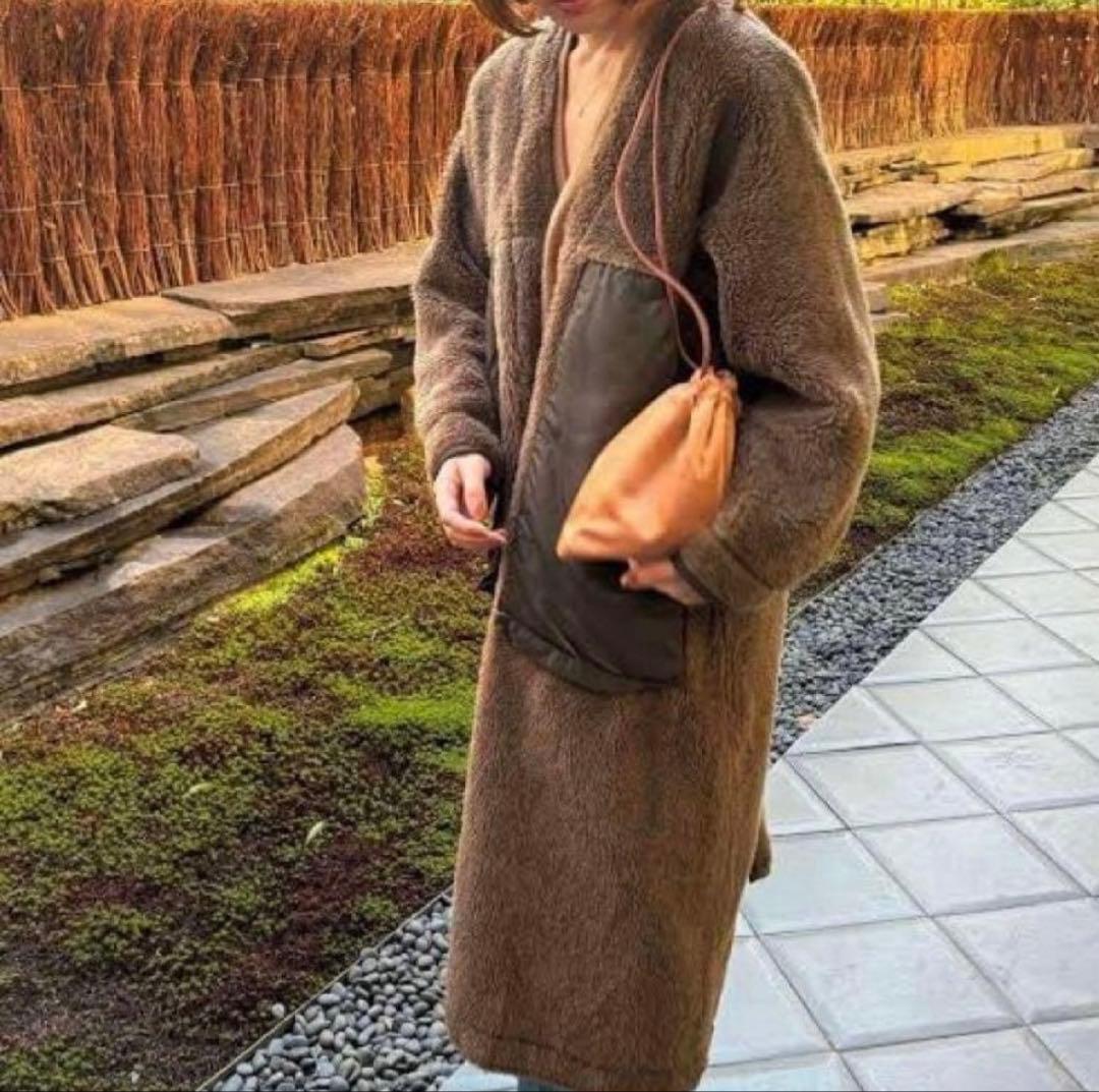 完売品★jun mikami ジュンミカミアルパカライナーコート　ボアコート