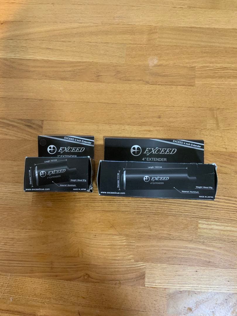EXCEED ビリヤード エクステンダーセット　2インチ、4インチ