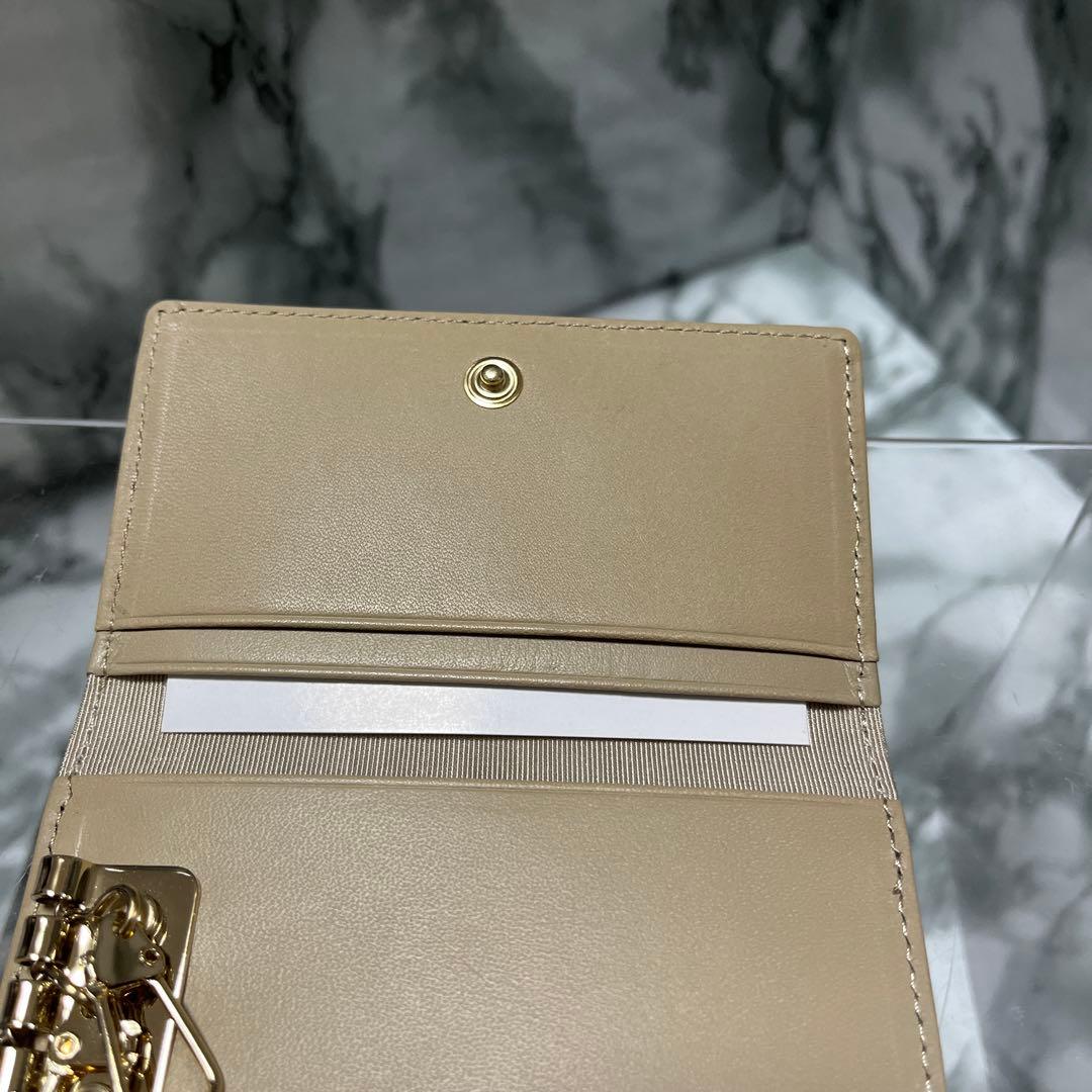 【新品未使用】agnès b. レザーキーケース ホワイト ベージュカードケース