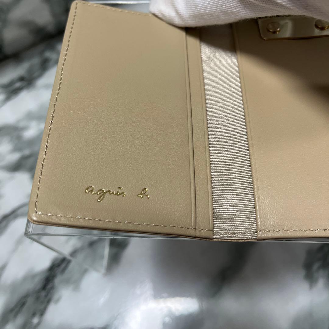【新品未使用】agnès b. レザーキーケース ホワイト ベージュカードケース