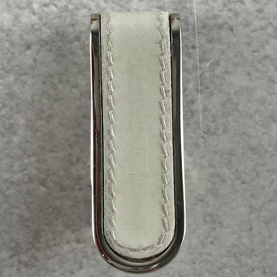 グッチ　マネークリップ　レザー　シルバー　ハート　メンズ　ロゴ　刺繍　箱　保存袋