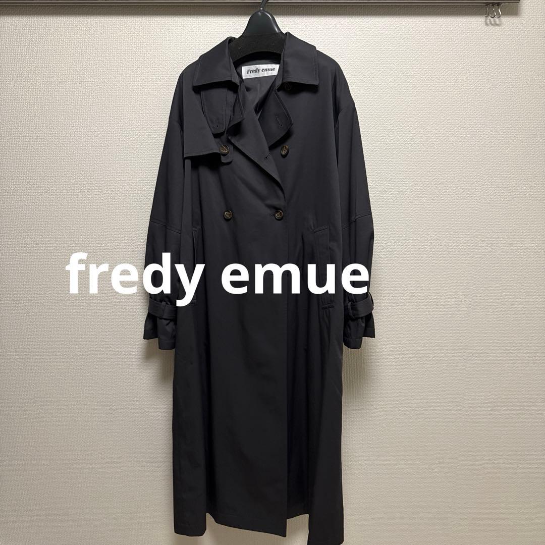 Fredy emue 袖ボリューム　トレンチコート グレー　38