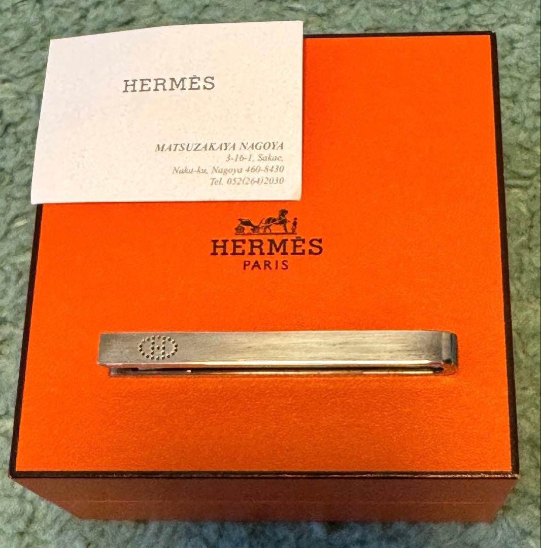 エルメス　H ロゴ　ネクタイピン　925 シルバー　タイピン　タイバー　エブリン
