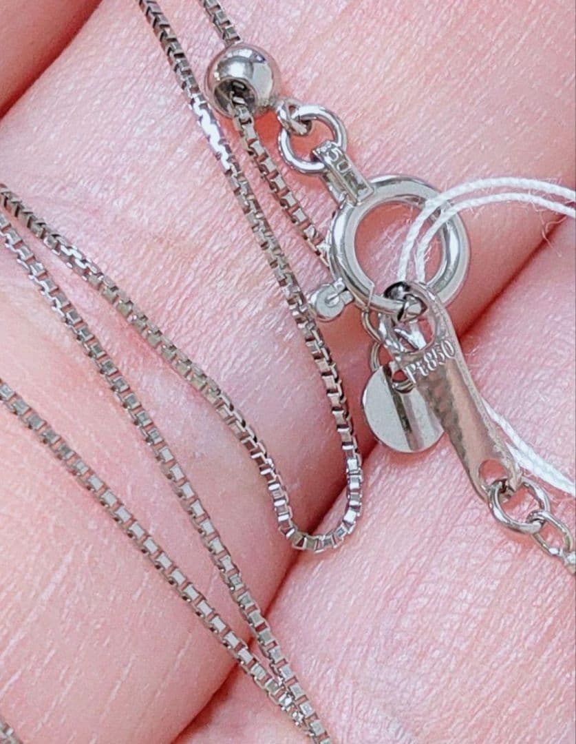 未使用品 pt850 プラチナ ベネチアン ネックレス チェーン