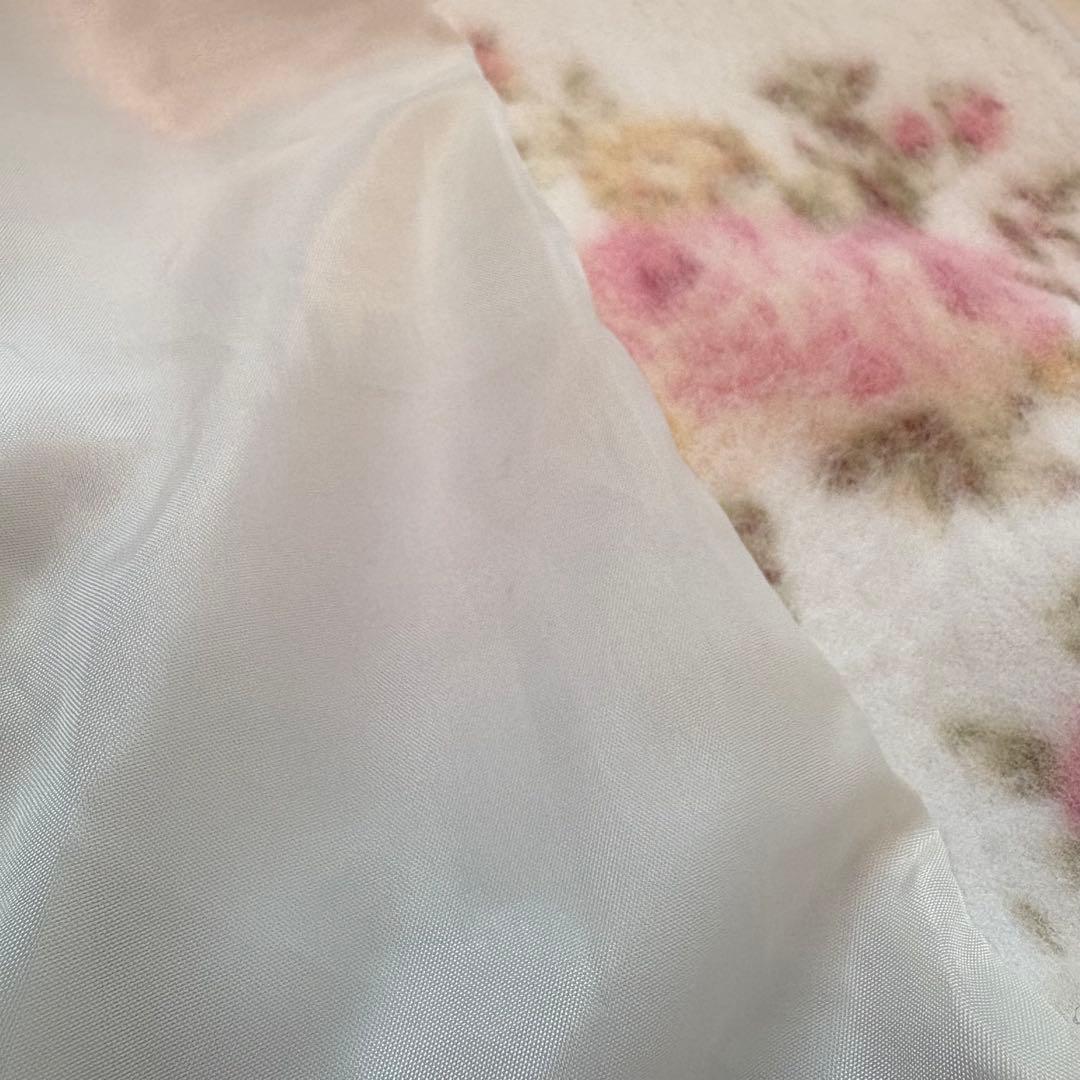 レア LIZLISA ポンポン ファー 花柄 ケープ ポンチョ 平成 y2k