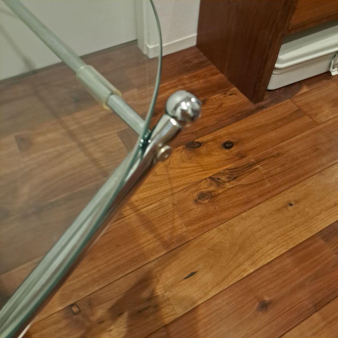 【最終価格】モダン ガラスセンターテーブル オーバル型