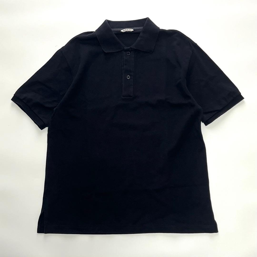 トップス AURALEE SUPER FINE COTTON PIQUE BIG POLO