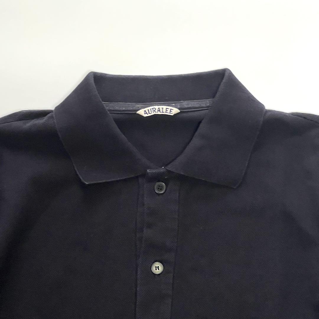 トップス AURALEE SUPER FINE COTTON PIQUE BIG POLO