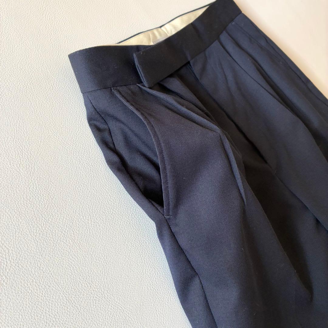 未使用タグ付き✨トラディショナルウェザーウェア　ツータックテーパードパンツ　濃紺