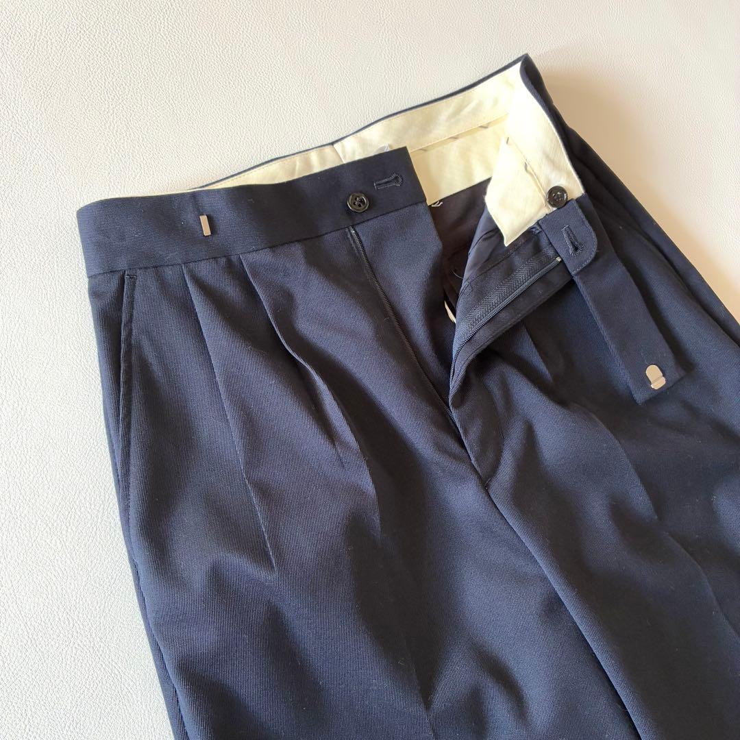 未使用タグ付き✨トラディショナルウェザーウェア　ツータックテーパードパンツ　濃紺