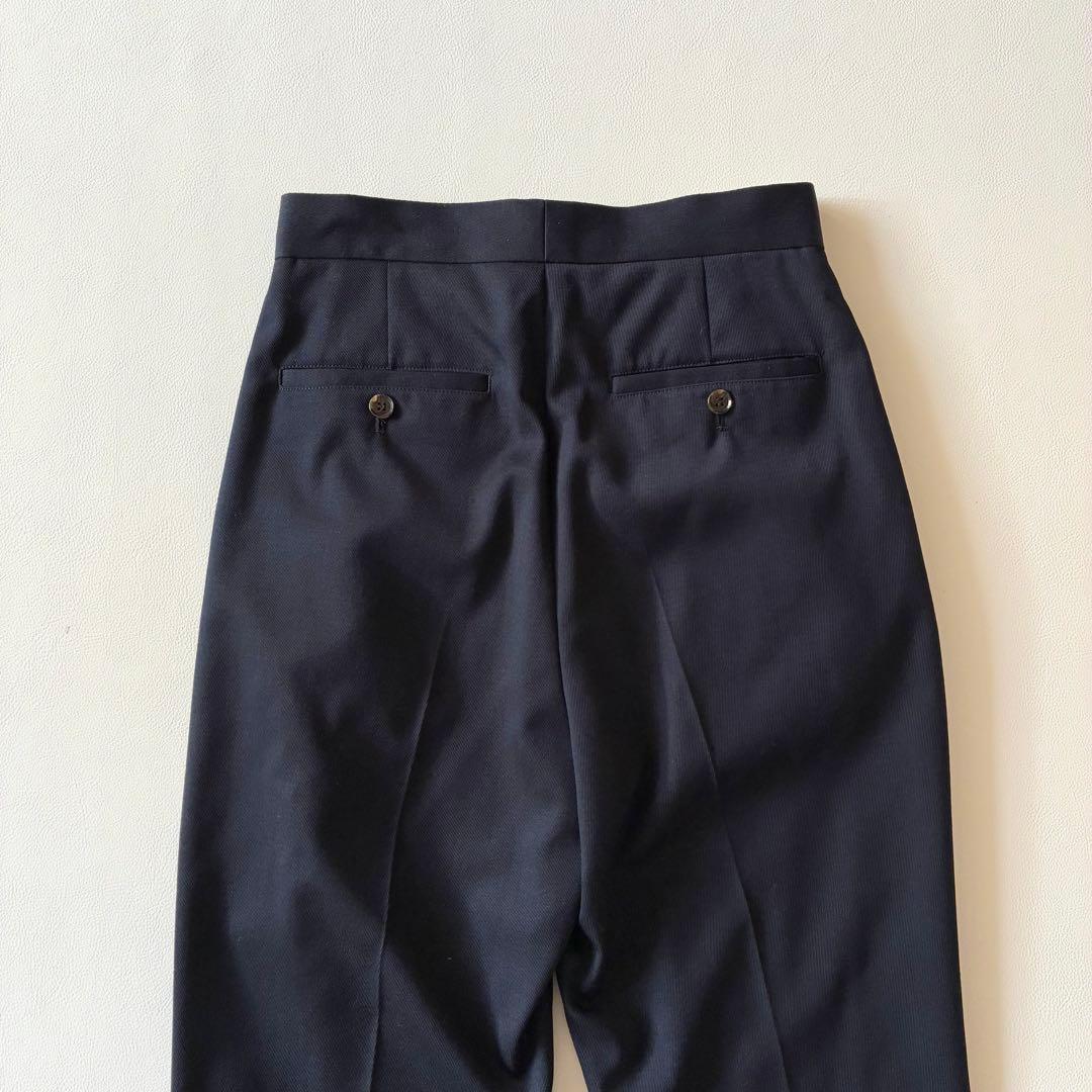 未使用タグ付き✨トラディショナルウェザーウェア　ツータックテーパードパンツ　濃紺