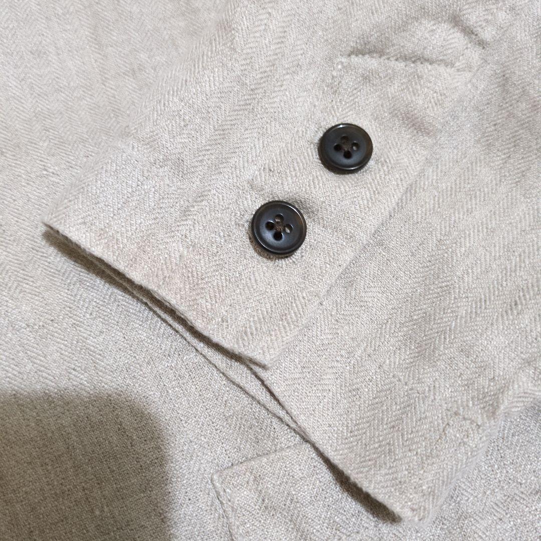 フレンチリネンのテーラードジャケット / かぐれ コラボ　Mサイズ