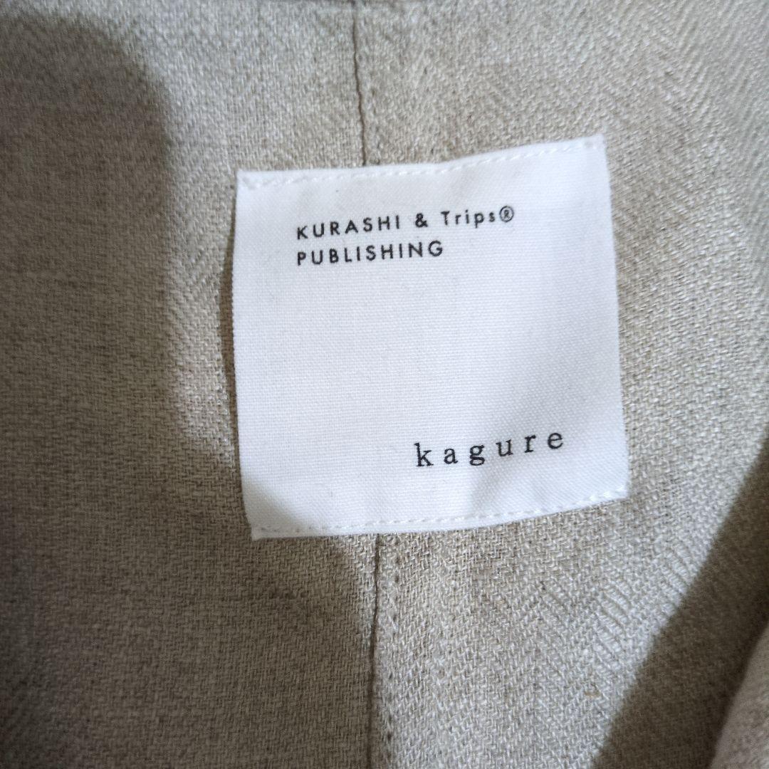 フレンチリネンのテーラードジャケット / かぐれ コラボ　Mサイズ