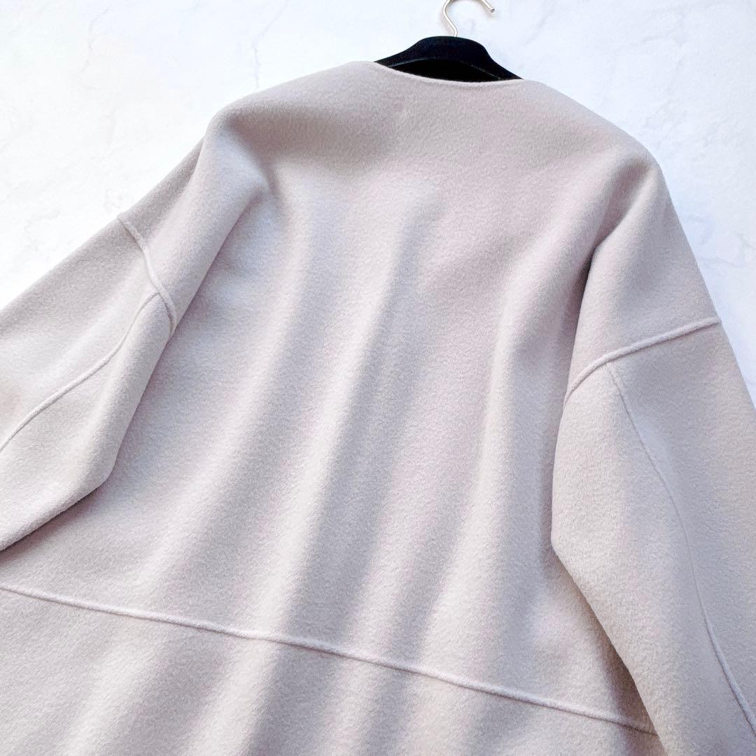 【ADORE】定価9.9万　ラムウールショートビーバーロングコート　グレージュ