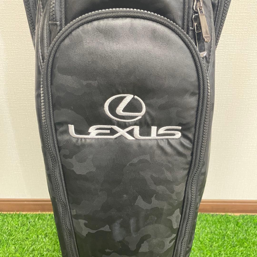 美品 LEXUS レクサス キャディバッグ ブラック カモフラージュ 6分割