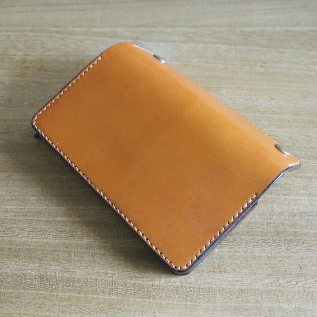 ヌメ革　栃木レザー　サドルレザー　赤タグ付き　トラッカーウォレット　キャメル