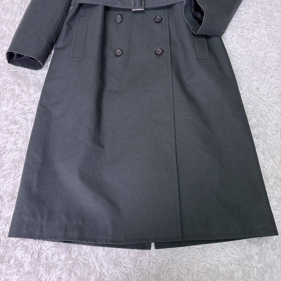 CELINE ロング　トレンチコート ユニセックス　ブラック　コットン　40