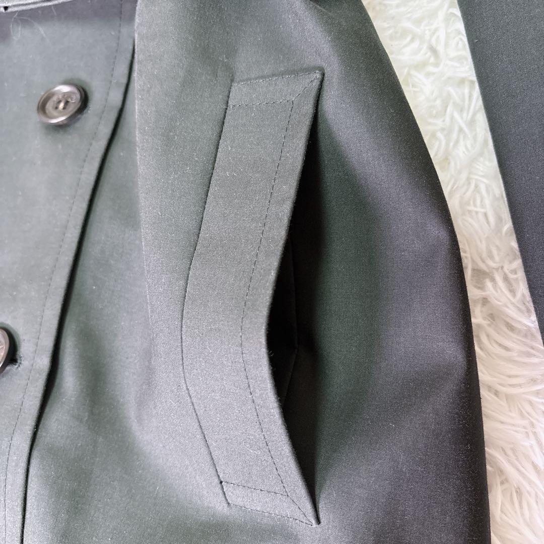 CELINE ロング　トレンチコート ユニセックス　ブラック　コットン　40