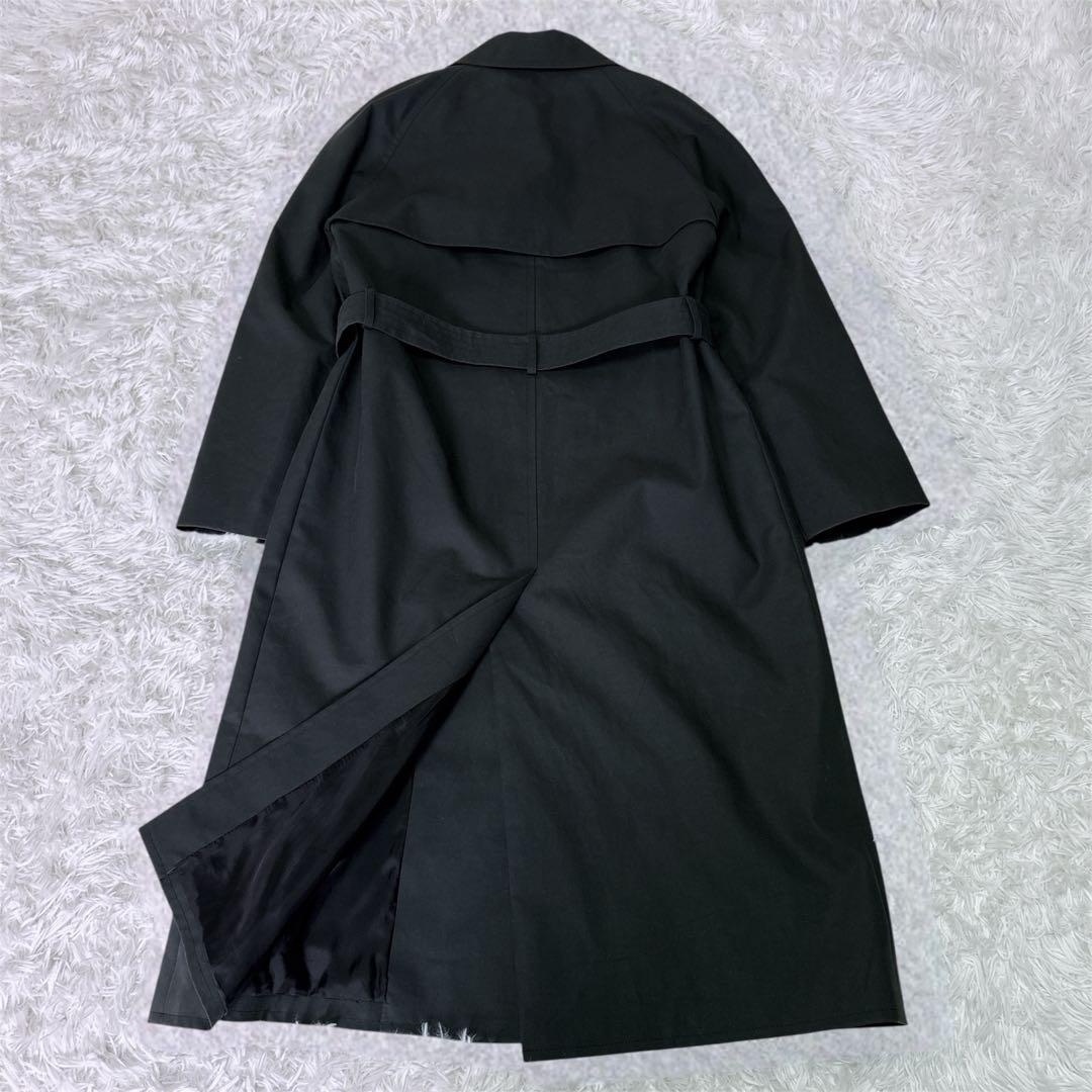 CELINE ロング　トレンチコート ユニセックス　ブラック　コットン　40