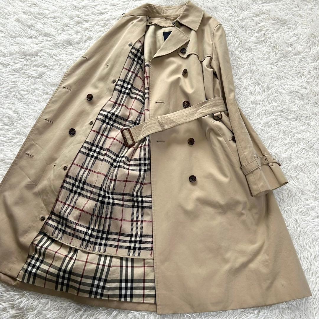 バーバリーロンドン　トレンチコート　ライナー付き　ロング丈　ベージュ　M相当