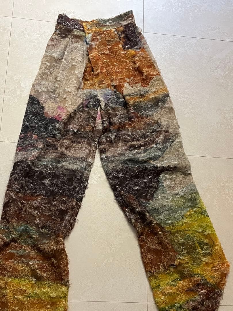 パンツ AMERI24SS MEDI RACHEL FLUFFY ART PANTS M