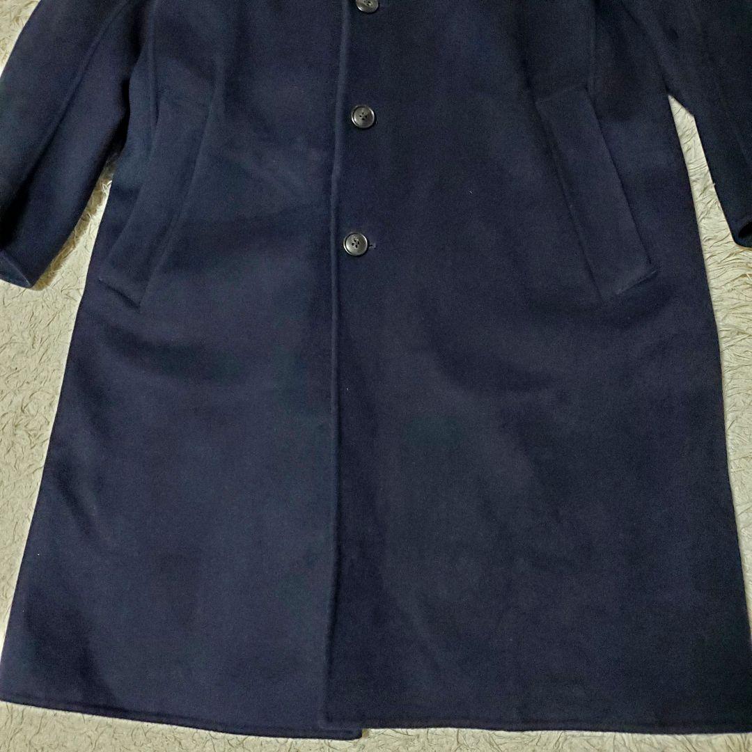 美品 UNIQLO +J カシミヤ混 Lサイズ ロングコート ネイビー