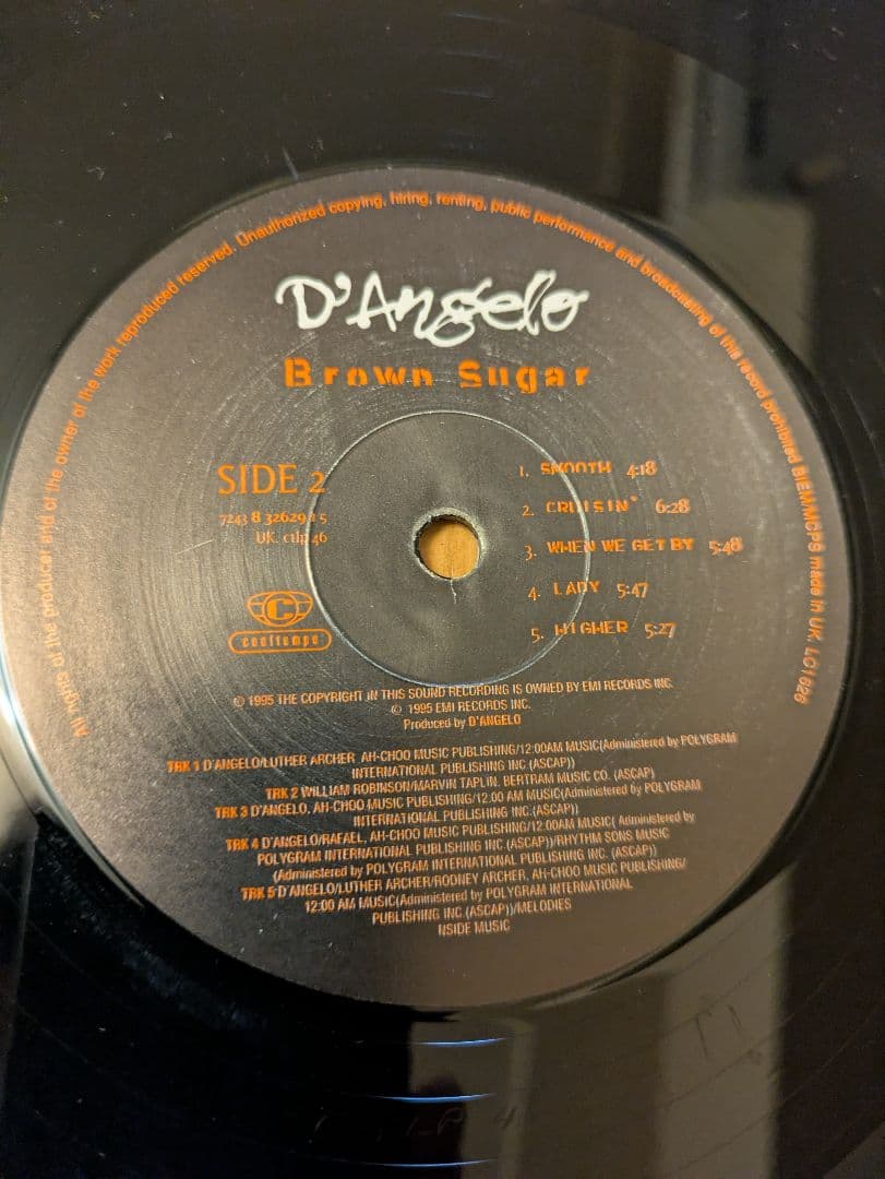 D'Angelo / Brown Sugar LPレコード ディアンジェロ