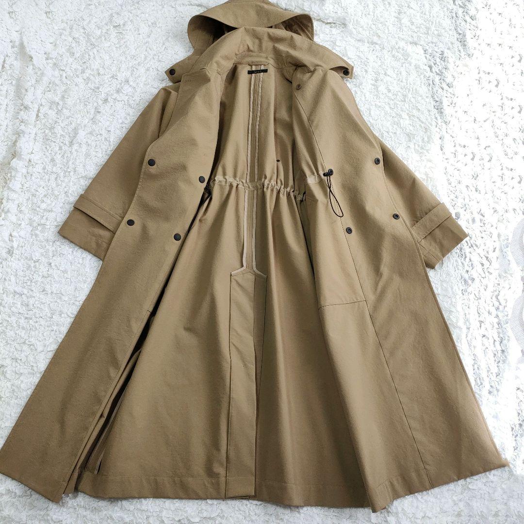 美品✨レリル lelill オールウェザーフードトレンチコート ベージュ 洗える