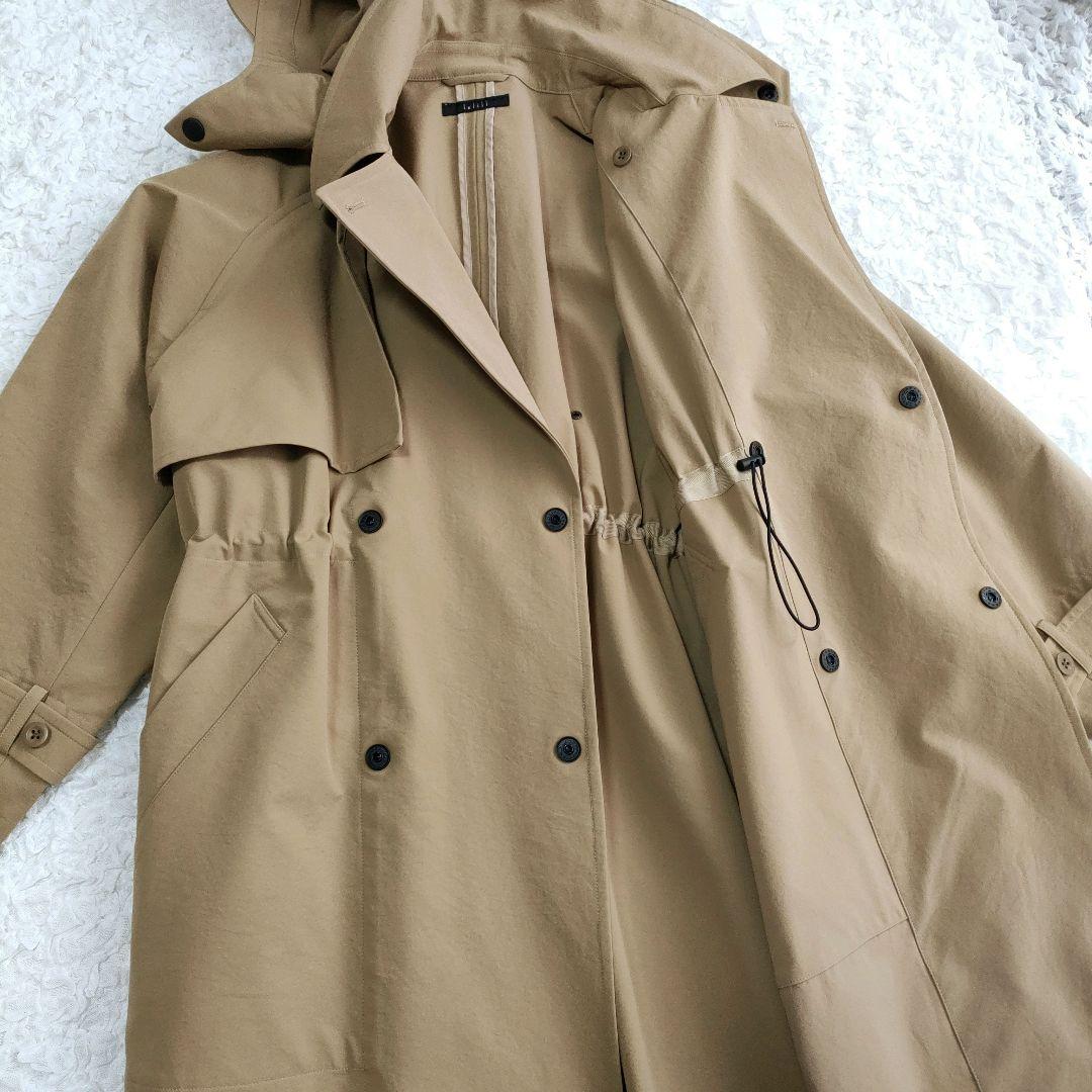 美品✨レリル lelill オールウェザーフードトレンチコート ベージュ 洗える